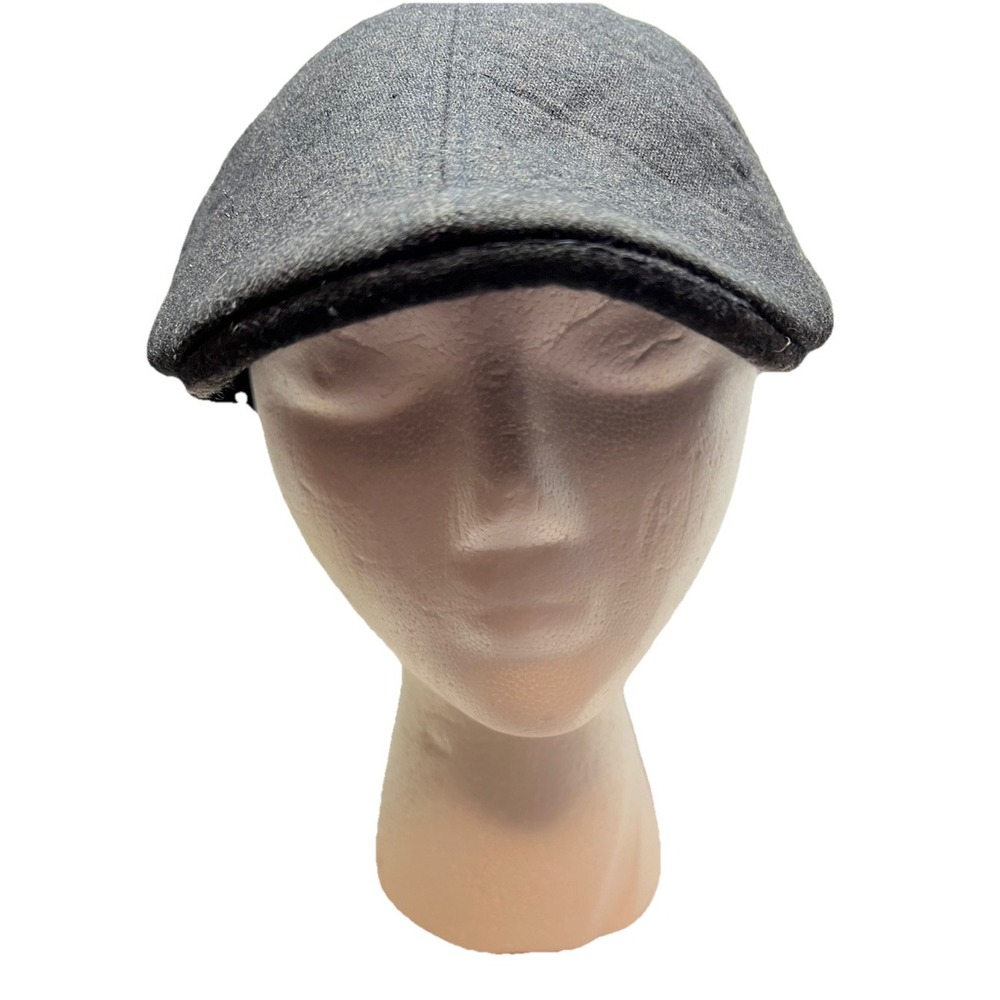 Felted Wool Black L XL Cabbie News Boy Cap  West end Dark Academia
